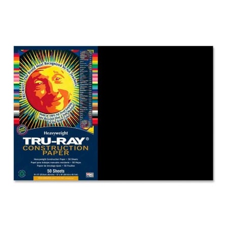 Pacon Pacon Tru-Ray Construction Paper 12in x 18in Black 103061